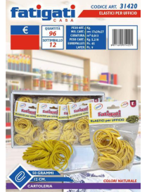 ELASTICI UFFICIO 50gr 12cm NATURALI