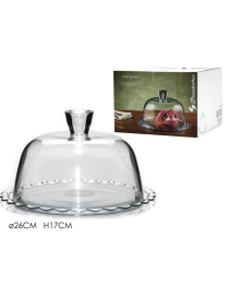 PASABAHCE CAKE HOLDER 26 CENTIMETERS WITH LID