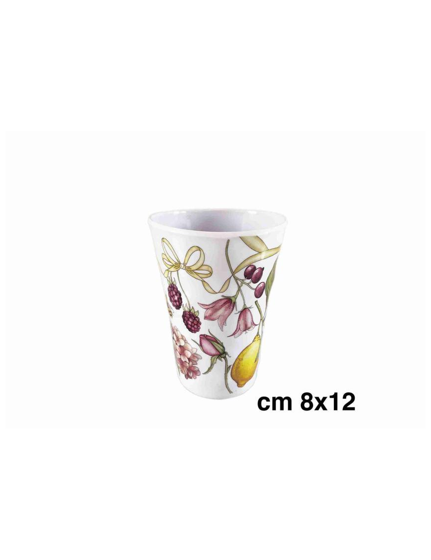 BICCHIERE DIAMETRO 8,5 CENTIMETRI ALTEZZA 12 CENTIMETRI