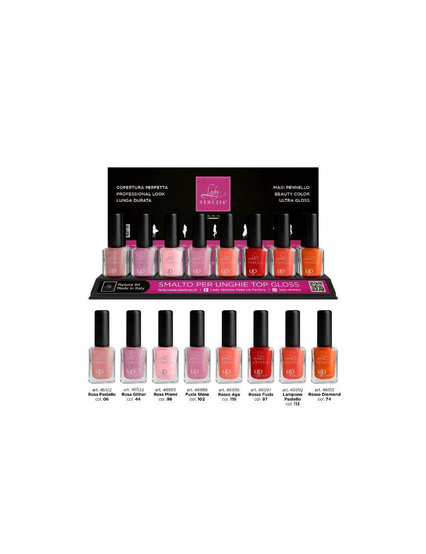 SMALTO UNGHIE UP COLORE BETA 24pezzi