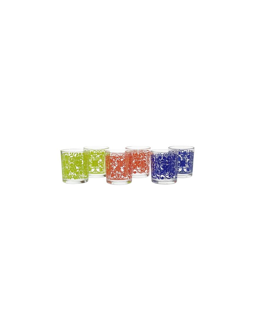 BICCHIERI DA ACQUA 6pezzi COLORATI