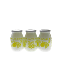 BARATTOLI 3pezzi ZUCCHERO CAFFe' SALE DECORO AGRUM
