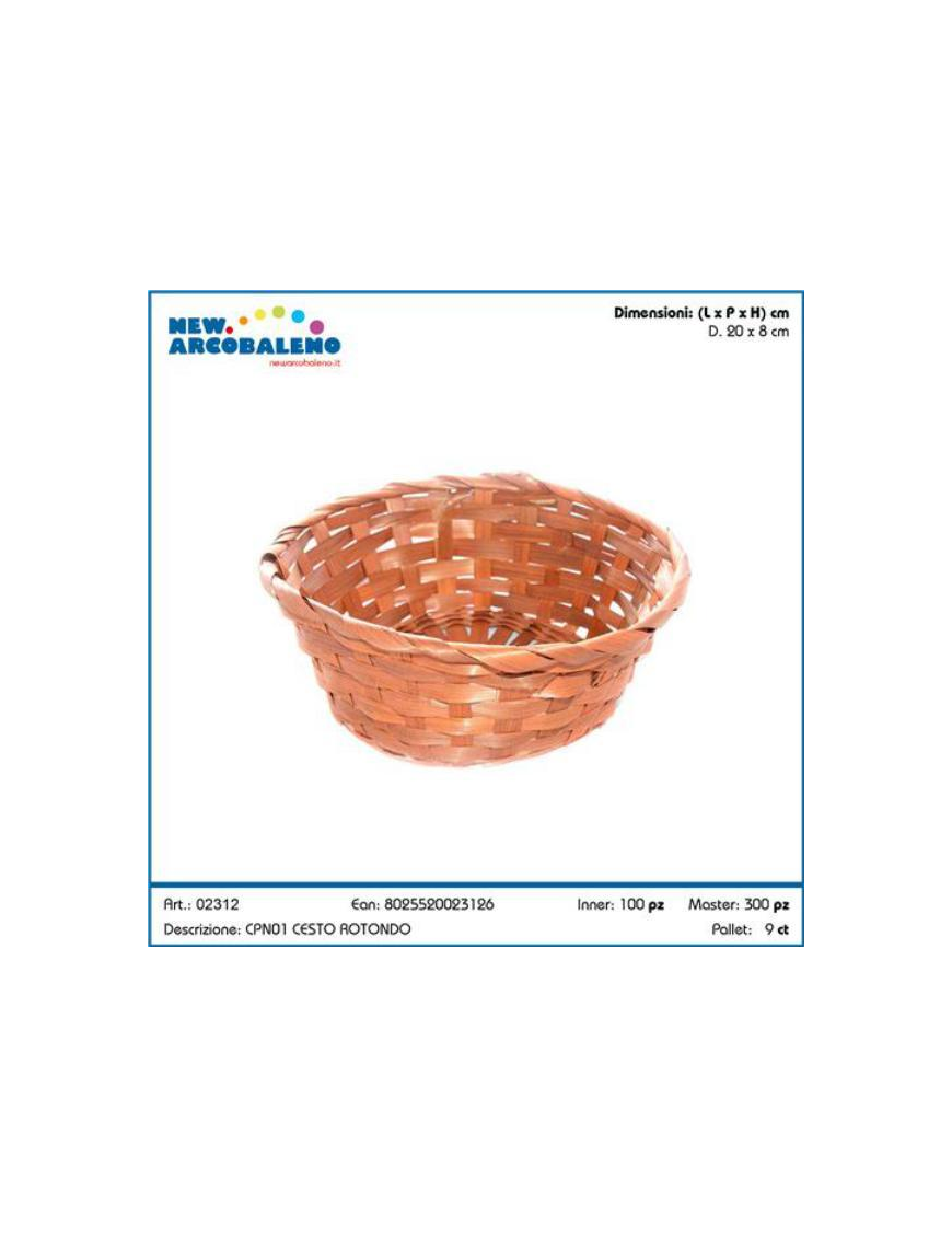 CESTINO NOCE TONDO 20cm