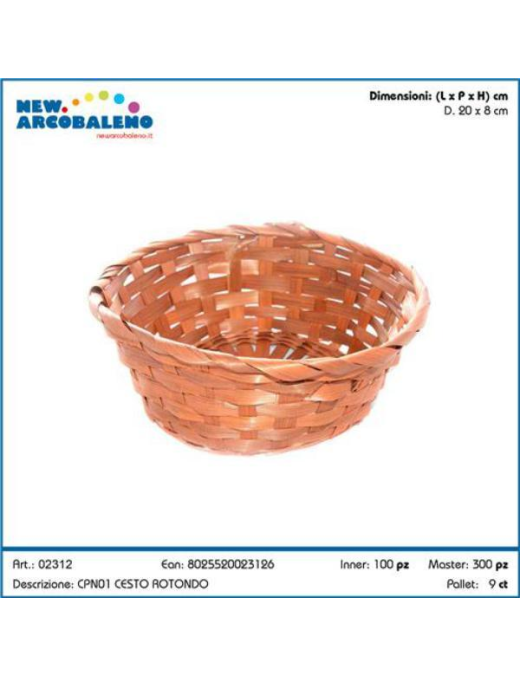 CESTINO NOCE TONDO 20cm