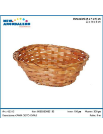 OVAL WALNUT BASKET 23x13cm