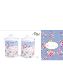ROMANTIC ROSE JARS 2 PIECES SALT