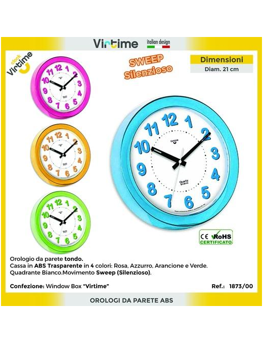 OROLOGIO PARETE ABS d20,5cm