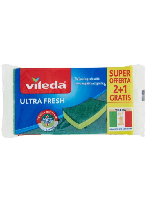 VILEDA SPUGNA ULTRA FRESH 3pezzi