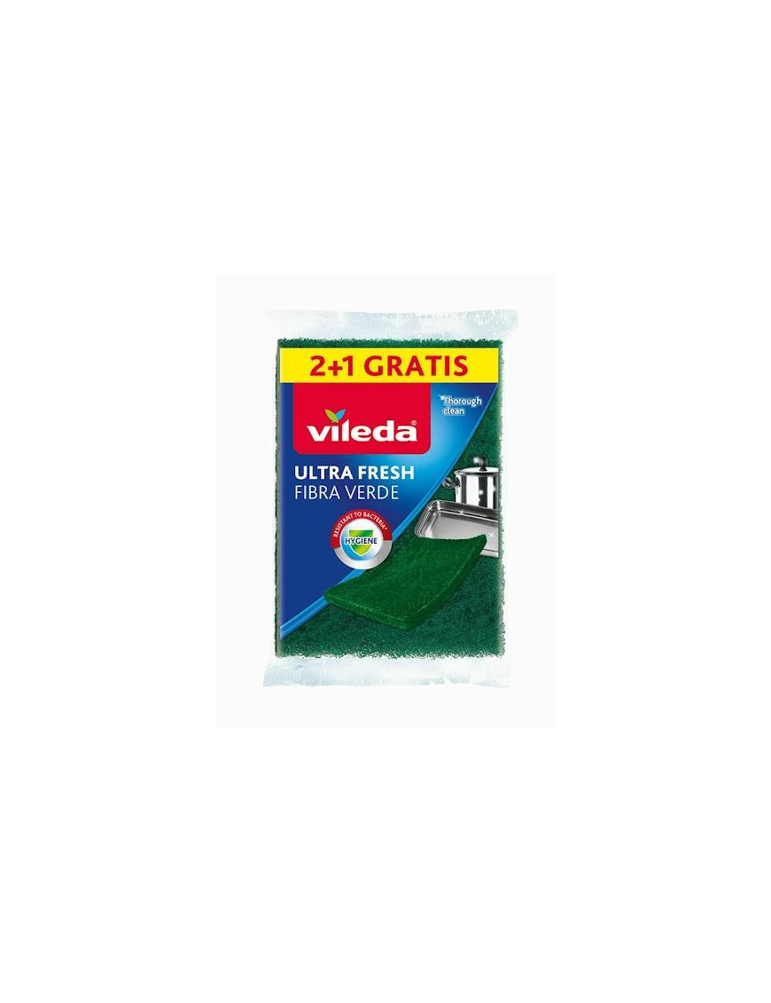 VILEDA SPUGNA ULTRA FRESH 3pezzi  VERDE
