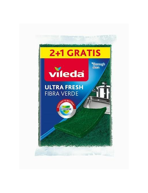 VILEDA SPUGNA ULTRA FRESH 3pezzi  VERDE