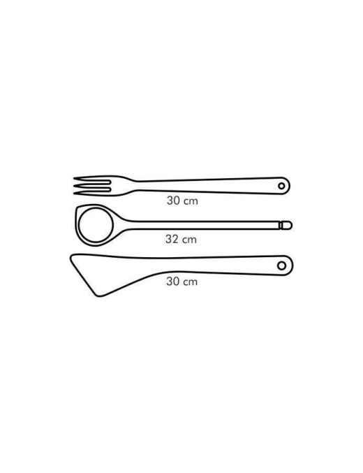 WOODY: SPOON + SPOKE + FORK SET OF 3 PIECES