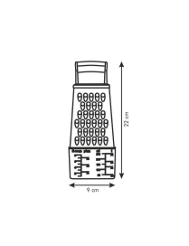 HANDY 4 SIDES GRATER WITH CONTAINER