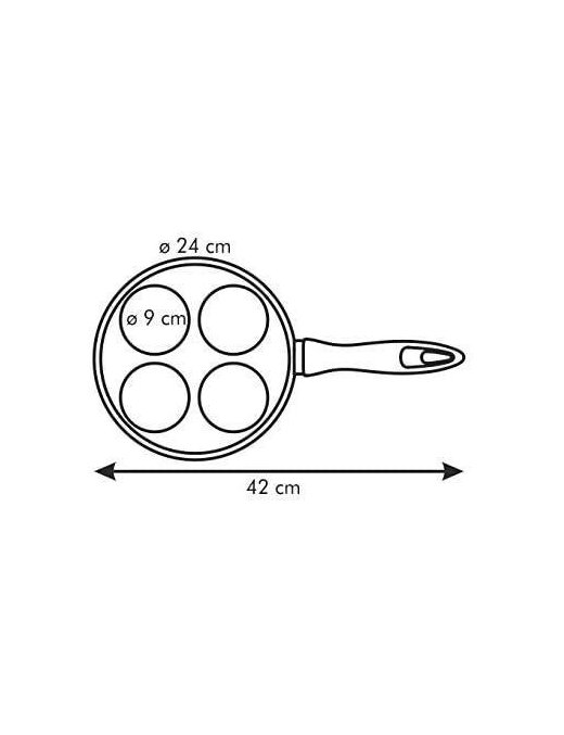 PRESTO PAN 4 CIRCLES 24 CENTIMETERS