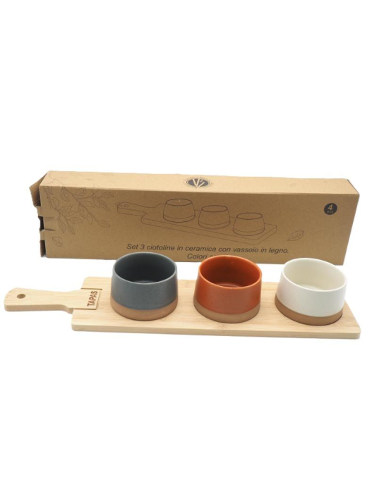 CIOTOLE BAMBOO 3 PEZZI 9,5x5,5 CENTIMETRI