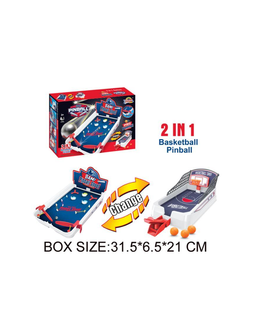 2in1 pinball and basketball game