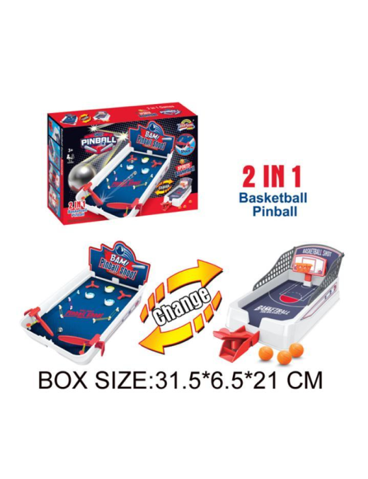 GIOCO FLIPPER E BASKET 2in1