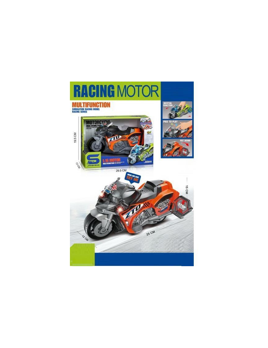 CLUTCH MOTORCYCLE WITH LIGHTS AND SOUNDS
