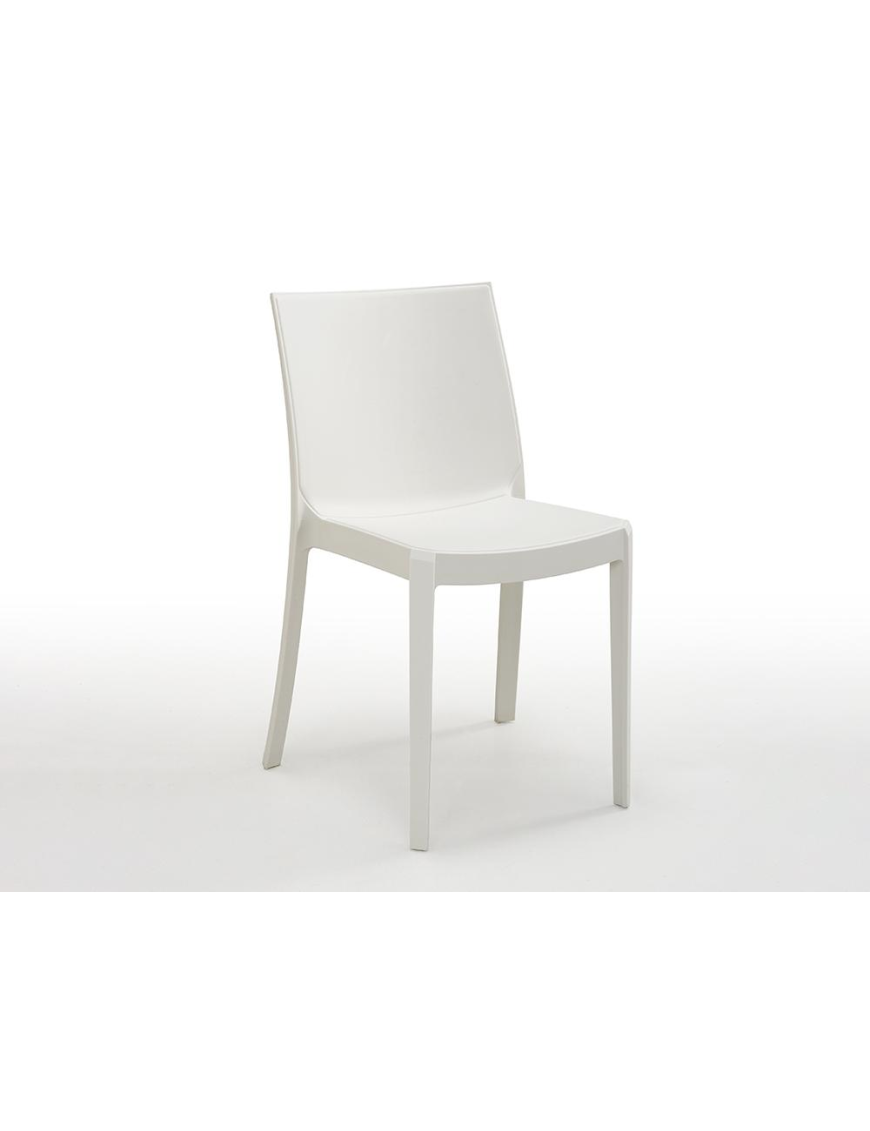 PERLA CHAIR WITHOUT ARMRESTS WHITE