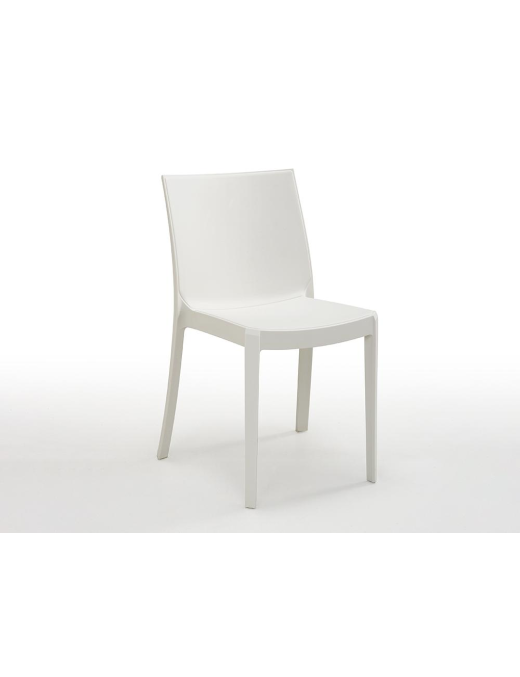 PERLA CHAIR WITHOUT ARMRESTS WHITE