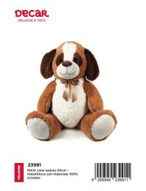 PLUSH DOG 55 CM SITTING