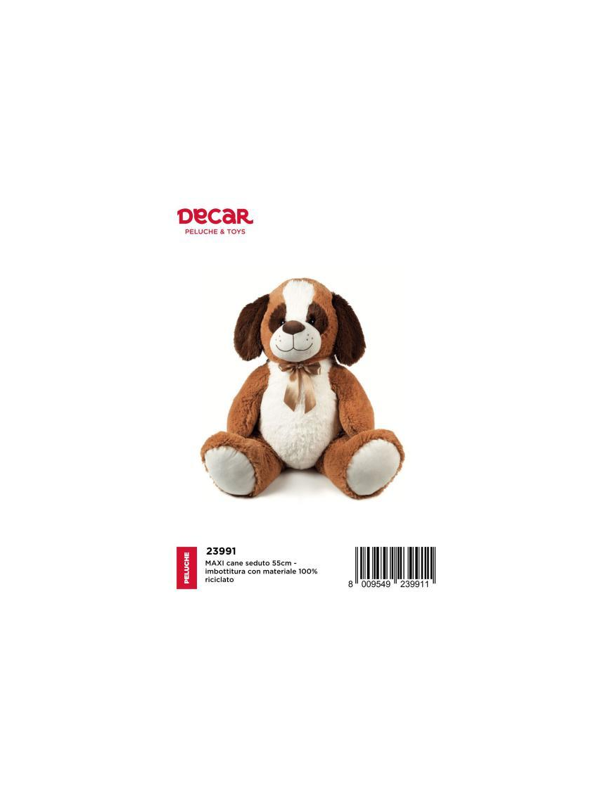 CANE PELUCHE  55 CM SEDUTO