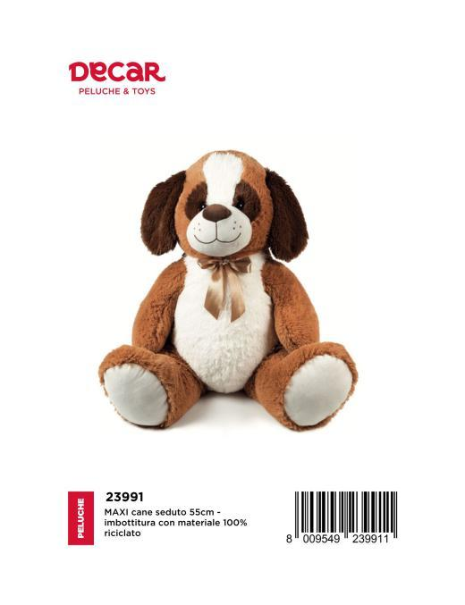 PLUSH DOG 55 CM SITTING