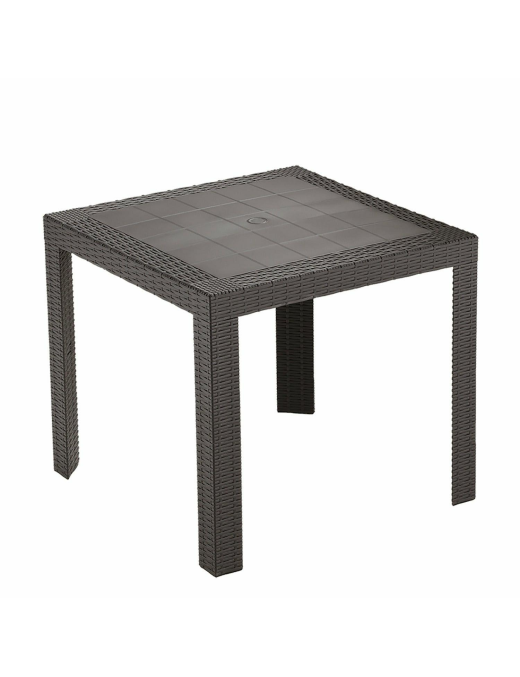 LINEA RATTAN MARRONE TAVOLO SATURNO 80x80 CENTIMETRI