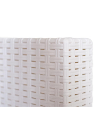 LINEA RATTAN BIANCO SET SOFA NEBRASKA 2, 2 POLTRONE, 1 SOFA 2 POSTI E TAVOLINO