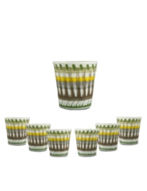SET 6 BICCHIERINI DA CAFFe' APULIA RAGGIO IN PORCELLANA VERD