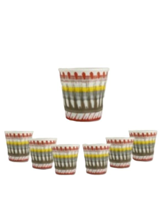 SET 6 BICCHIERINI DA CAFFe' APULIA RAGGIO IN PORCELLANA ROSS
