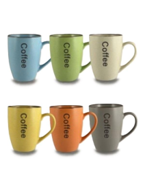 TAZZA MUG COLORI ASSORTITI DIAMEtro 9cm H11cm