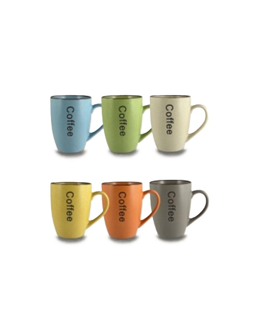 MUG CUP ASSORTED COLORS DIAMETER 9cm H11cm