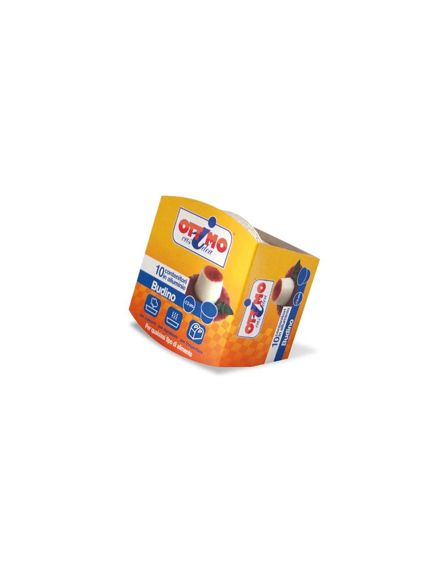 OTTIMO VASCHETTA ALLUMINIO  CREME CARAMEL 10pezzi