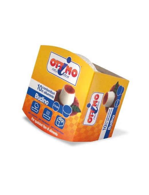 OTTIMO VASCHETTA ALLUMINIO  CREME CARAMEL 10pezzi