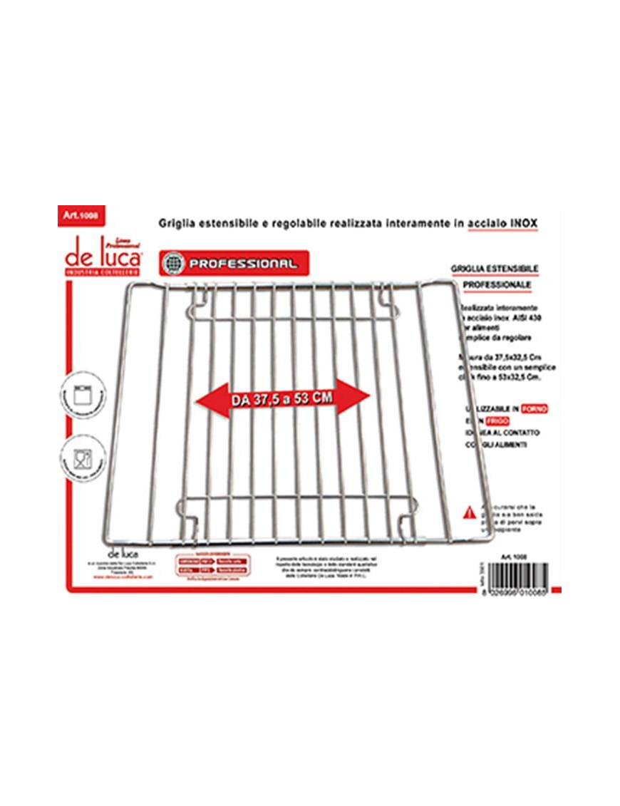 GRIGLIA FORNO INOX ESTENSIBILE 37-52 CENTIMETRI