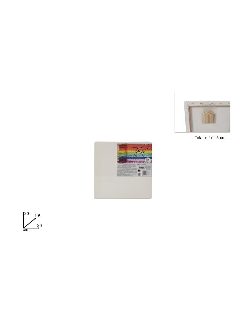 WHITE CANVAS FOR PAINTING 20x20cm