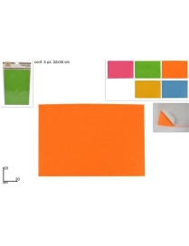 FELT SHEETS WITH ADHESIVE 30x20 CENTIMETERS 5 PIECES ASSORTED COLOR