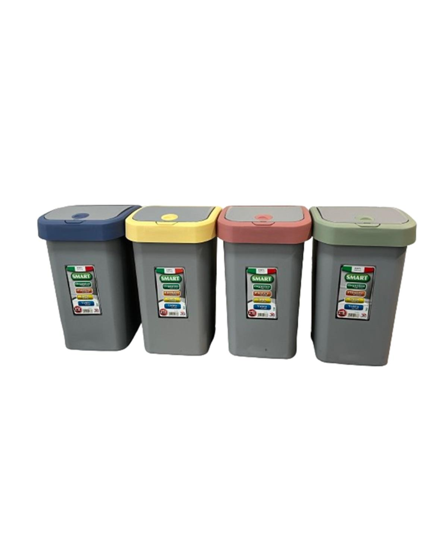 SMART WASTE BIN WITH VALVE 27lt ASSORTED COLORS