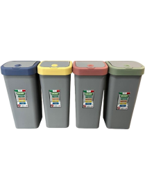 SMART WASTE BIN WITH VALVE 42lt ASSORTED COLORS