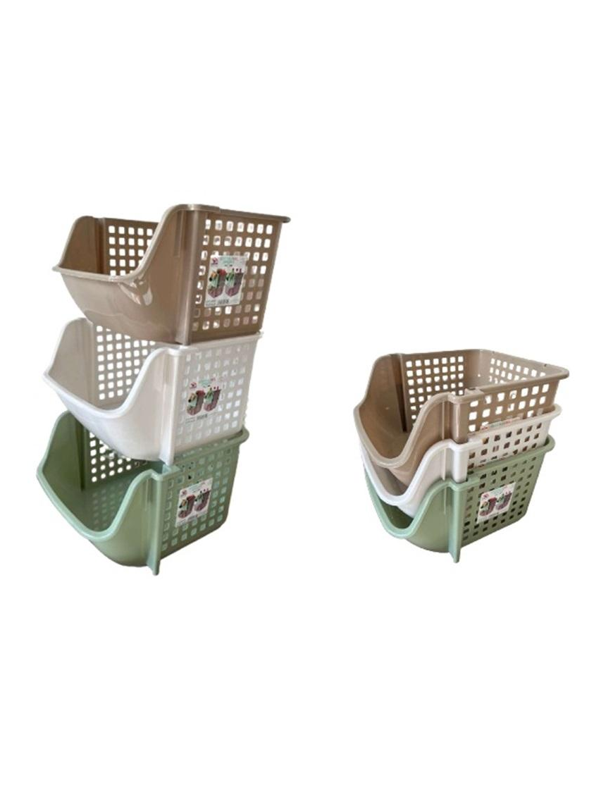 CESTA IMPILABILE 35x35x20cm COLORI ASSORTITI