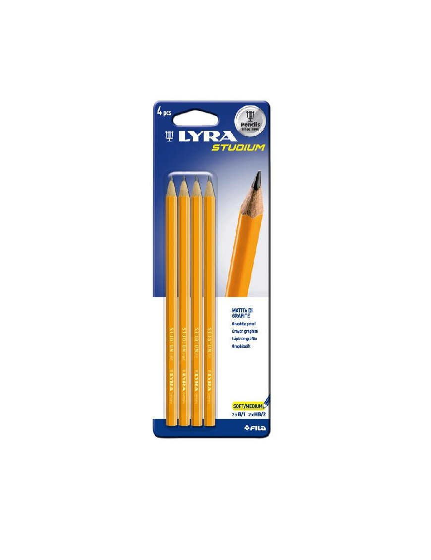 LYRA PENCILS 4 PIECES STUDIUM HB+B