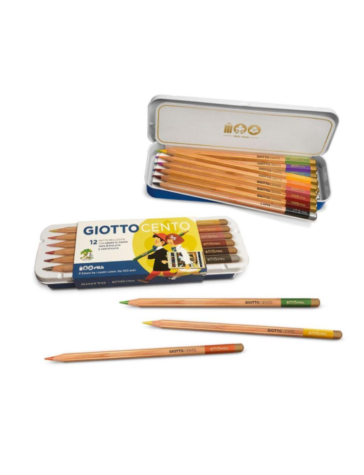 GIOTTO PASTELLI LEGNO 12pz AST.METAL