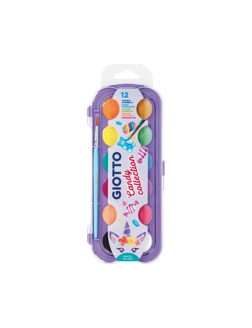 GIOTTO CANDY WATERCOLORS 12 PIECES