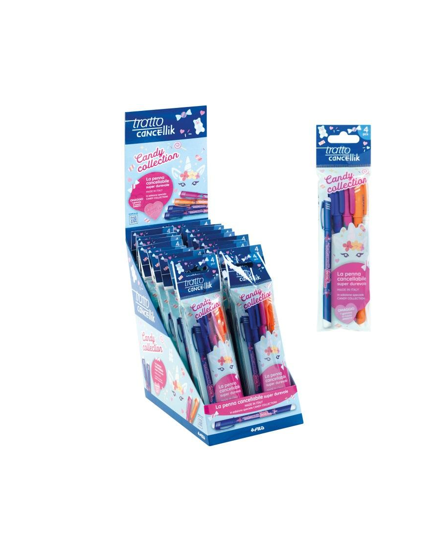 TRATTO CANDY CANCELLIK 4 PEZZI+GOMMA