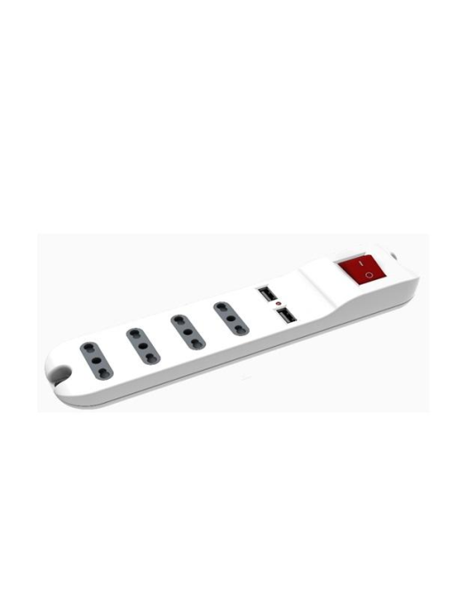 PRESA MULTIPLA  10/16A 4P+USB GBT814/S