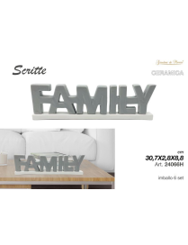 SCRITTA CERAMICA GRIGIO FAMILY