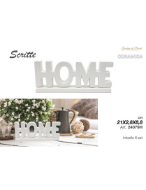 SCRITTA CERAMICA BIANCO HOME