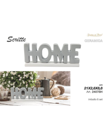 HOME GRAY CERAMIC WRITING