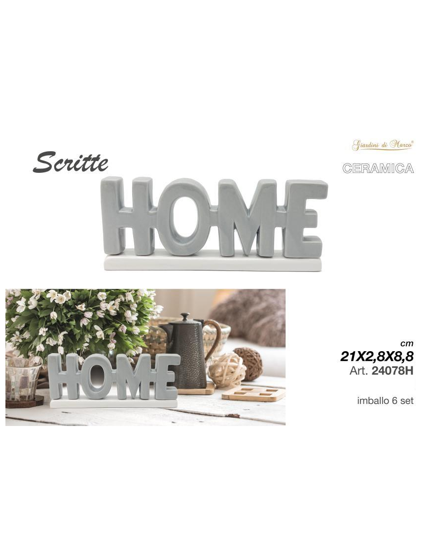 HOME GRAY CERAMIC WRITING