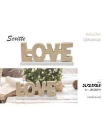 SCRITTA CERAMICA TORTORA LOVE